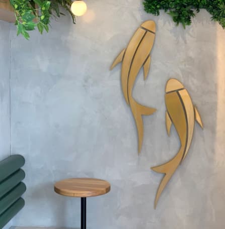 Image of two koi wall decorations